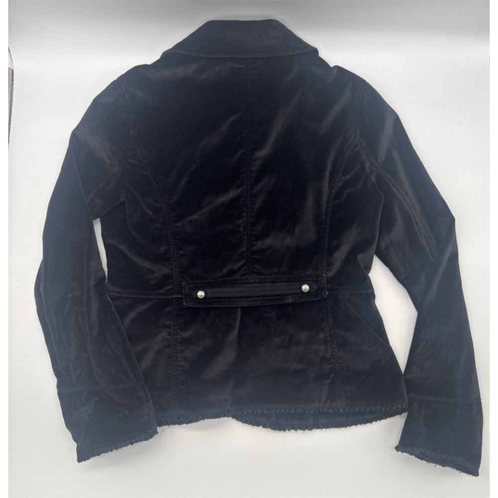 WHITE HOUSE BLACK MARKET Black Velvet Military Blazer Size 8 - Picture 9 of 9